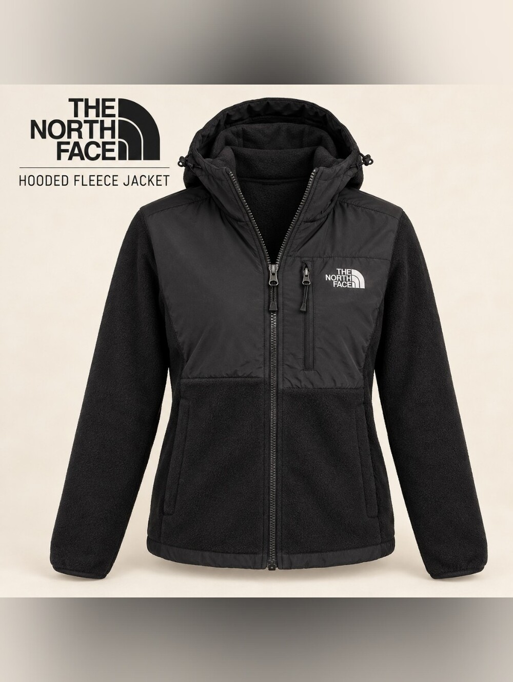 The North Face Black Lightweight Hooded Fleece Jacket